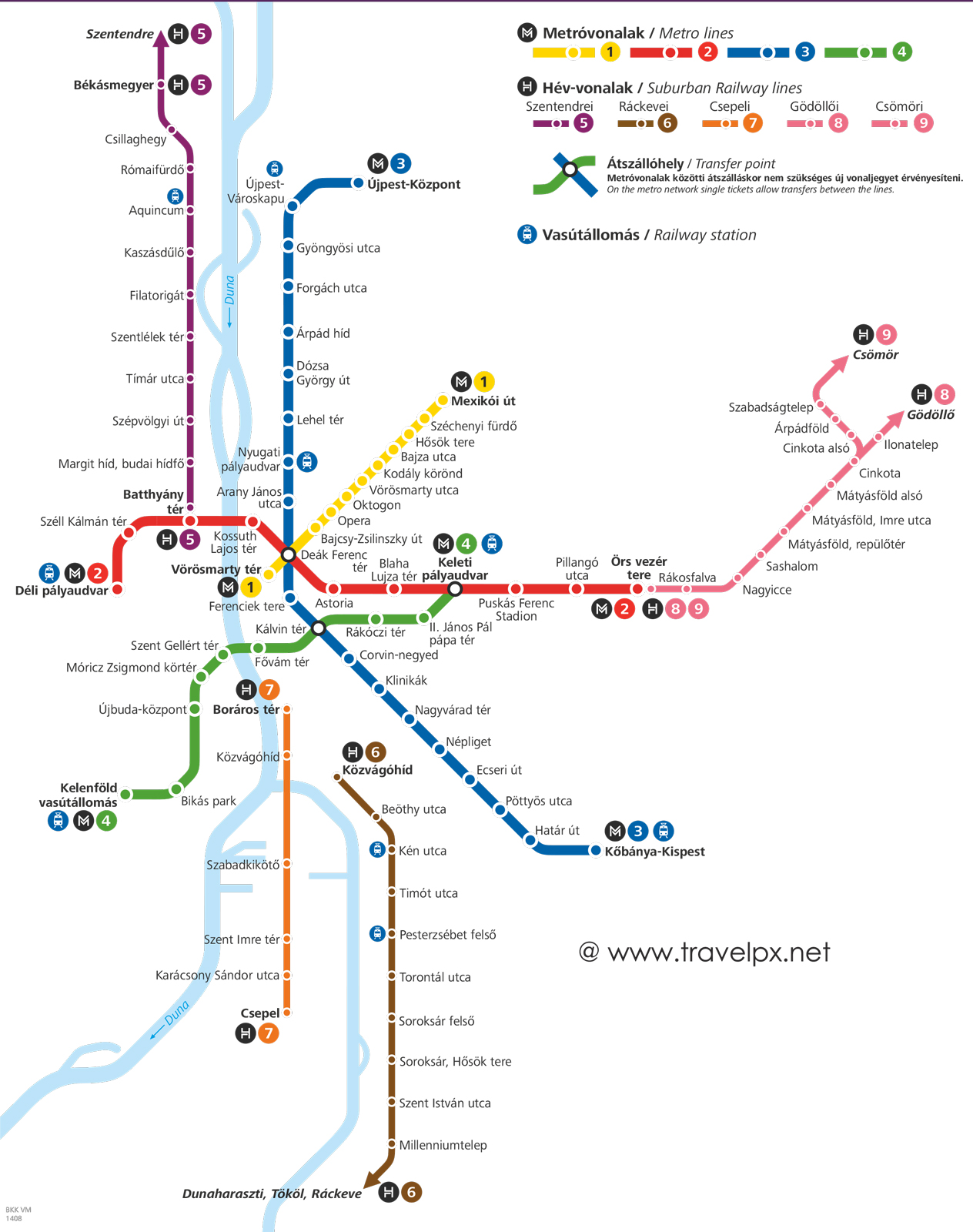 Các tuyến Metro ở Budapest