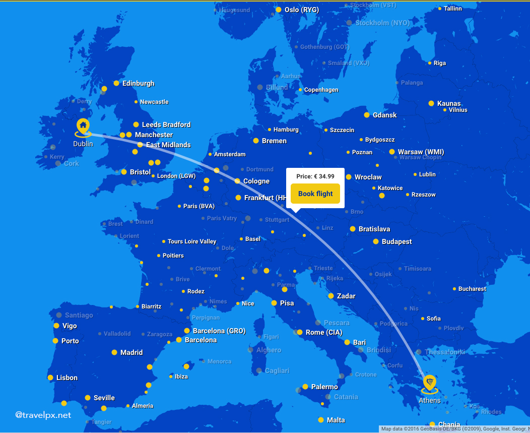 Các đường bay của Ryanair